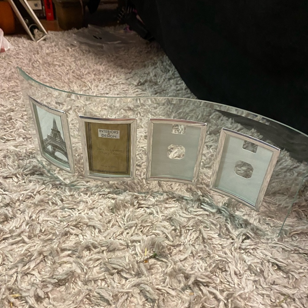 Glass 4 picture photo frame - Picture 4 of 5